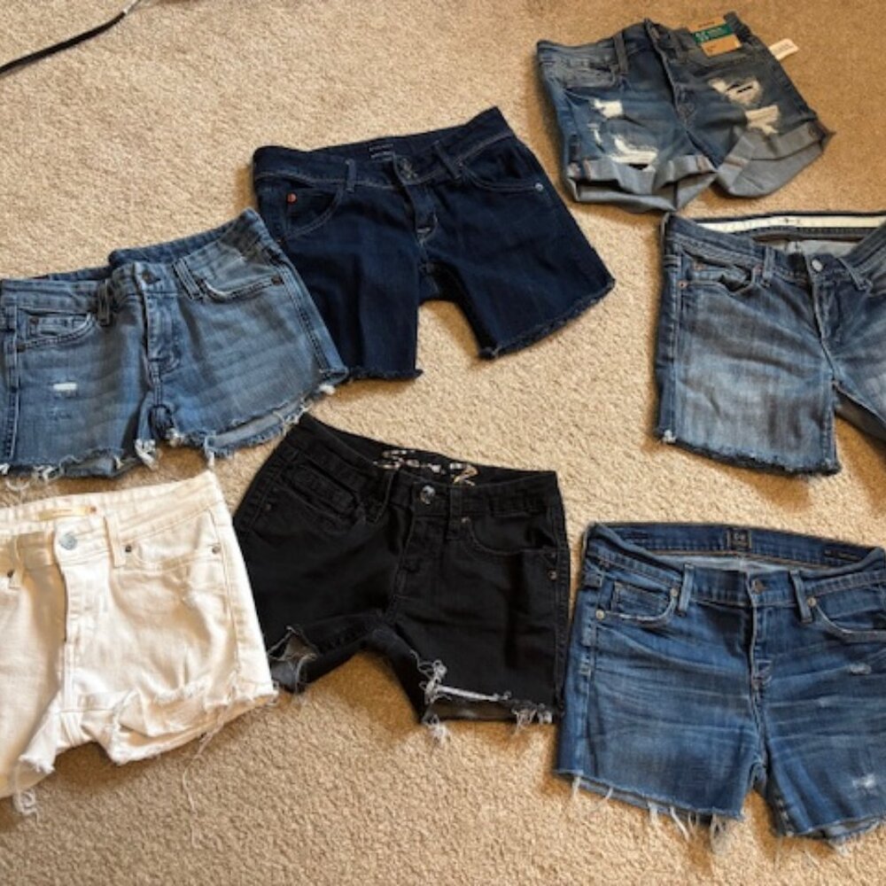 Seven pairs of Denim Shorts/Bundle Name Brand